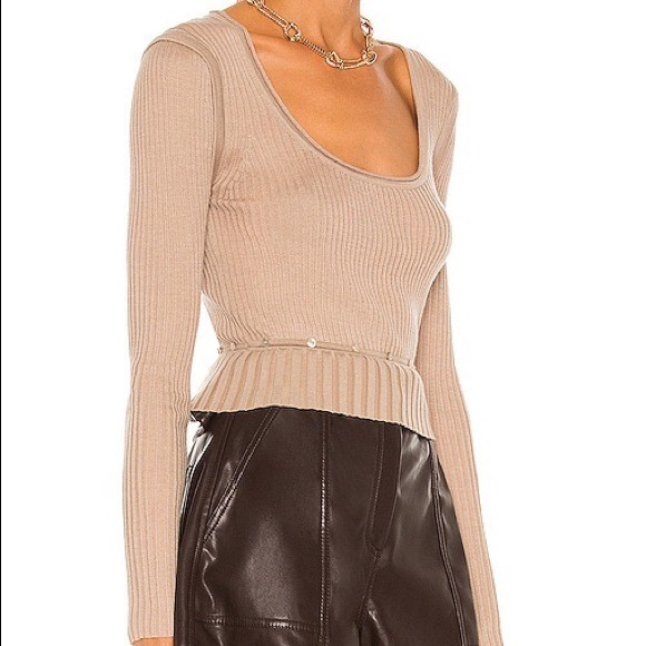 JONATHAN SIMKHAI Kenley Fine Wool Sweater in Sparrow XS - Picture 3 of 8